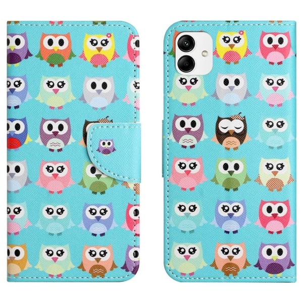 Wonderland Samsung Galaxy A04 Läppäkotelo - Cute Owls