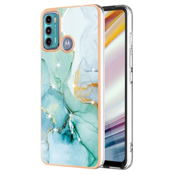 Marble Motorola Moto G40 Fusion / Moto G60 Etui - Grønn Klinkekule