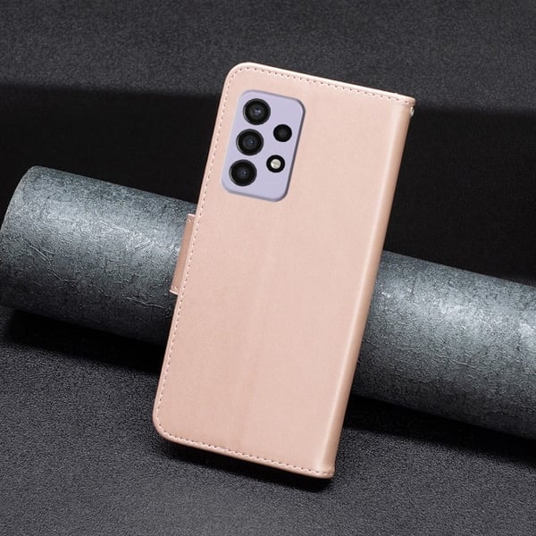 Sommerfugl Samsung Galaxy A33 5G Flip Etui - Rødguld
