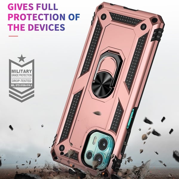 Ring Guard-etui - Motorola Edge 20 Lite - Rose Gull