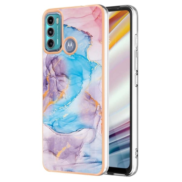 Marble Motorola Moto G40 Fusion / Moto G60 Etui - Milky Way Klinkekule Blue
