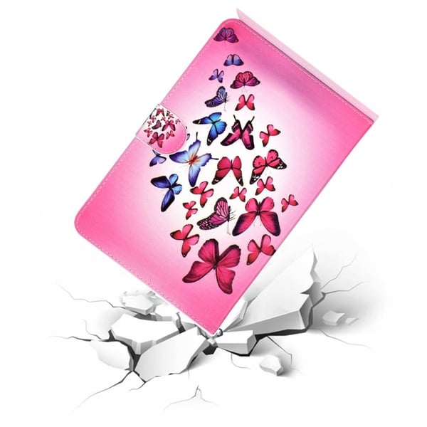 iPad 10.2 (2021) / Air (2019) flip-etui i skinn med kult mønster - Vakker Sommerfugl