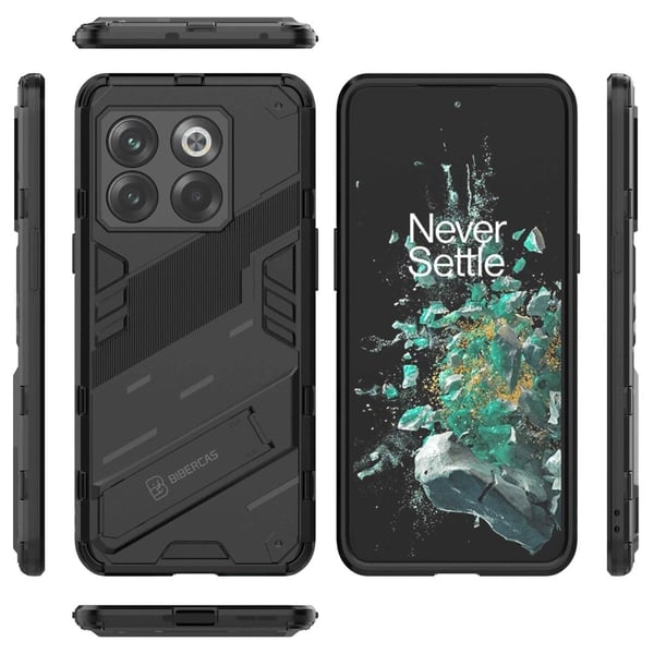 Stødsikker Hybrid Cover med A Moderne Touch til OnePlus Ace Pro / 10t - Sort