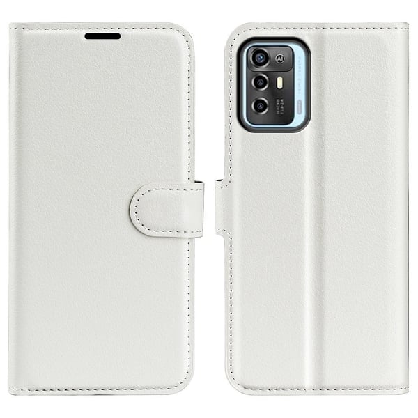 Klassisk ZTE Blade A72 Flip Etui - Hvid Klassisk ZTE Blade A72 Flip Etui - Hvid