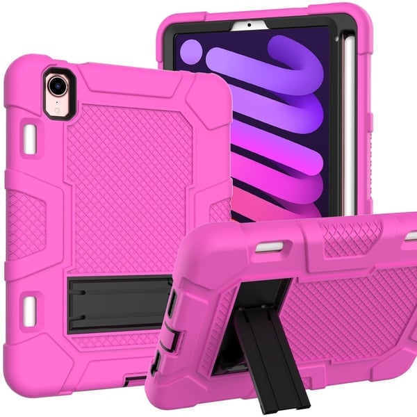 iPad Mini 6 (2021) TPU + silikon deksel - Rose / Svart