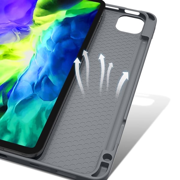 MUTURAL iPad Pro 11 (2021) / (2020) / (2018) King Kong-serie flipfodral i läder - Röd