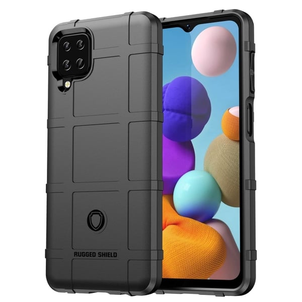Rugged Shield Suojakotelo Samsung Galaxy A12 Nacho / A12 5g / M12 - Musta Rugged Shield Suojakotelo Samsung Galaxy A12 Nacho / A12 5g / M12 - Musta