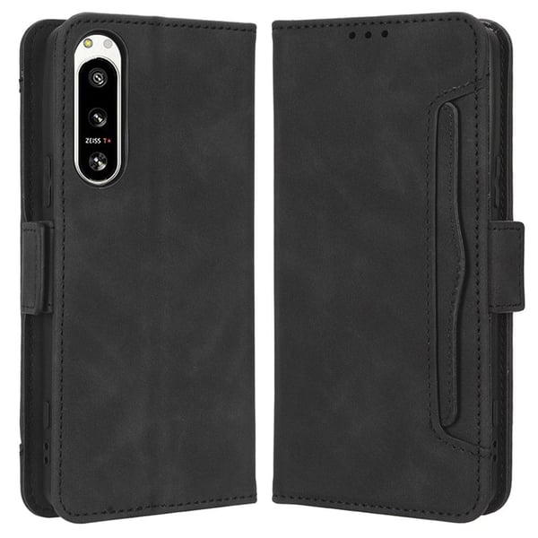 Moderni Nahkalaukku For Sony Xperia 5 Iv - Musta Moderni Nahkalaukku For Sony Xperia 5 Iv - Musta