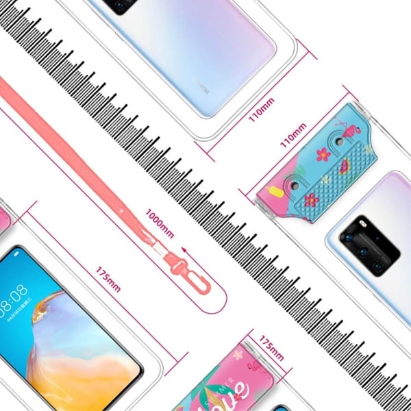 Universal triple layer waterproof phone pouch with lanyard - Cute Bird