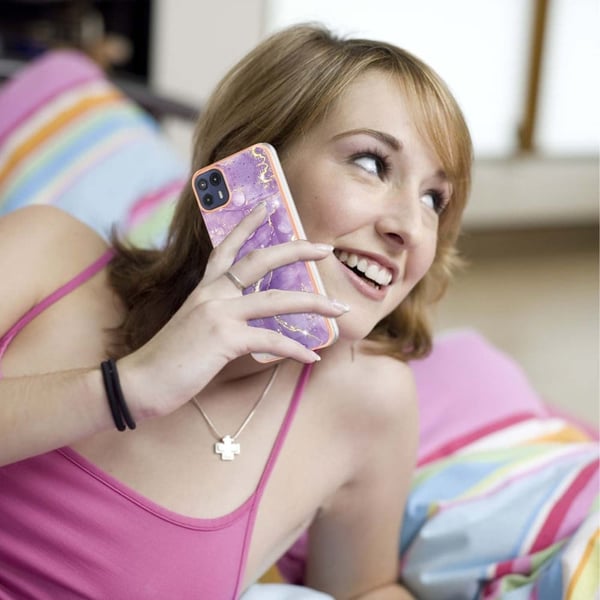 Marble Motorola Moto G50 5G Etui - Lilla Klinkekule