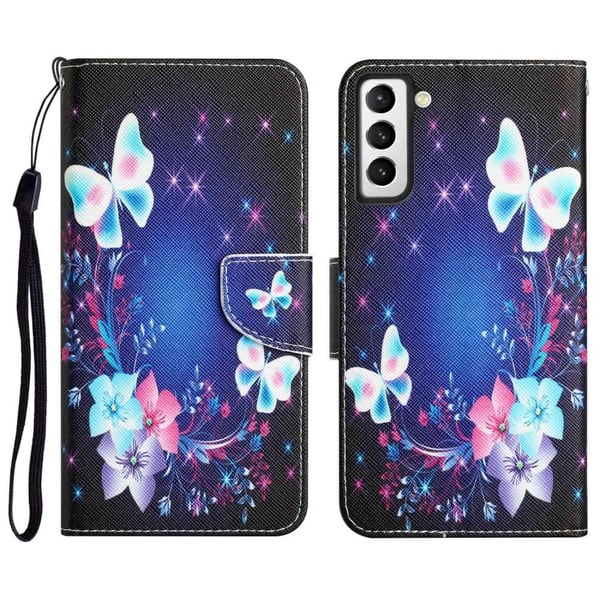 Wonderland Samsung Galaxy S22 Flip Etui - Sommerfugl
