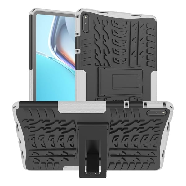 Huawei MatePad 11 (2021) dekkstruktur + TPU hybriddeksel med kickstand - Hvit