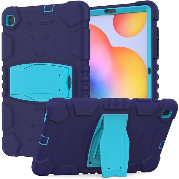 Samsung Galaxy Tab S6 Lite silikondeksel med kickstand - Marineblå / Blå