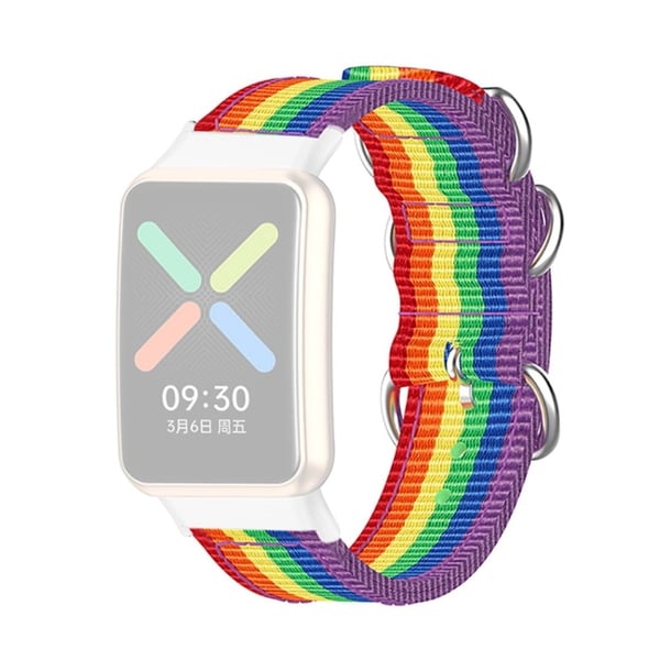 Oppo Watch Free nylonklokkerem - Fargerik Oppo Watch Free nylonklokkerem - Fargerik