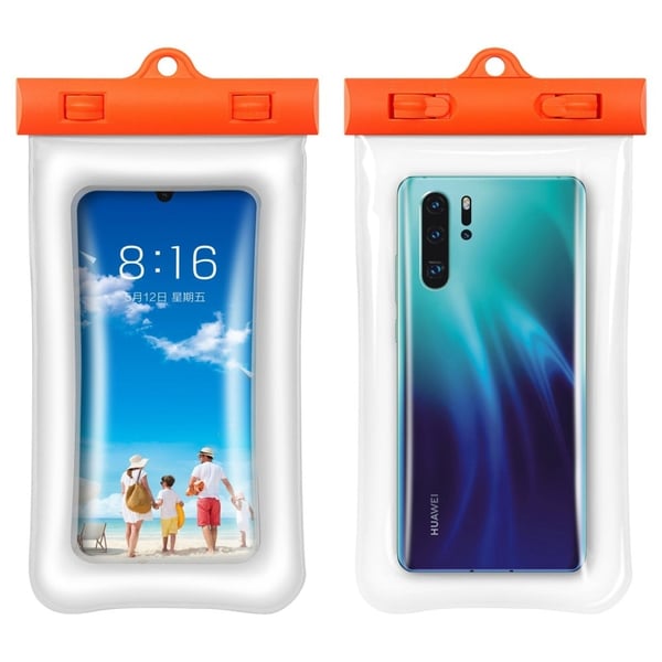 Universal waterproof pouch for 6.4 inch smartphone - Orange Universal waterproof pouch for 6.4 inch smartphone - Orange