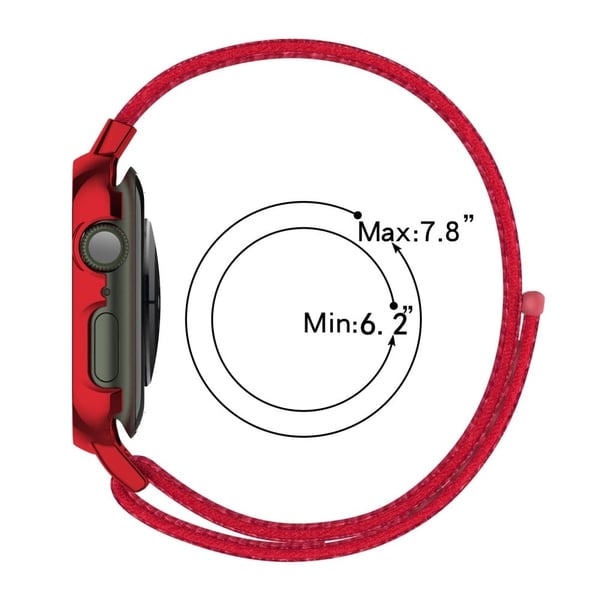 Apple Watch (45 mm) nylonklokkerem + herdet glass - Havblå