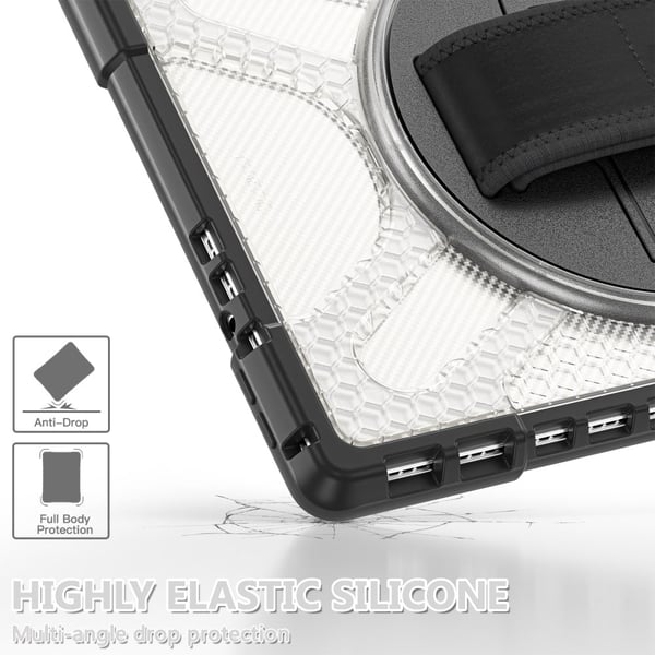 Microsoft Surface Pro 8 (8PX-00020) hybrid TPU-deksel med roterbart kickstand - Gjennomsiktig