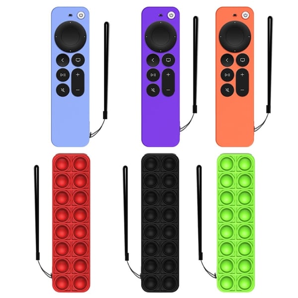 Apple TV 4K (2021) push bubble design silikone cover - Rød