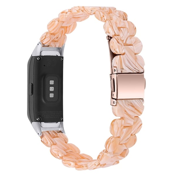 Samsung Galaxy Fit stilfuld urrem i rustfrit stål - Silke Hvid