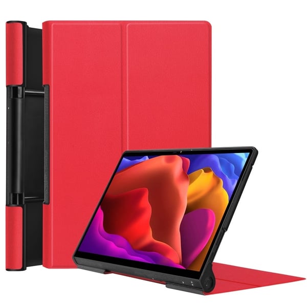 Lenovo Yoga 13 PU-skinnveske med flipomslag og kickstand - Rød Lenovo Yoga 13 PU-skinnveske med flipomslag og kickstand - Rød