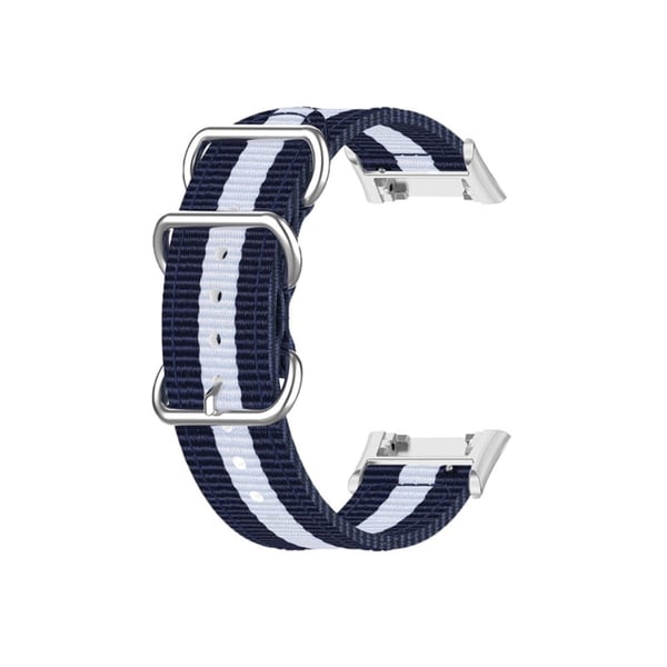 Oppo Watch Free nylon urrem - Blå / Hvid