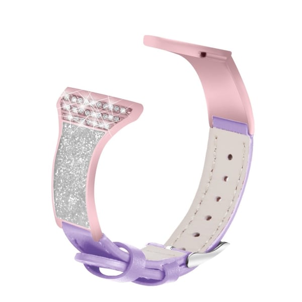 Garmin Vivoactive 4 rhinestone-dekor + urrem i okselæder - Lilla Garmin Vivoactive 4 rhinestone-dekor + urrem i okselæder - Lilla