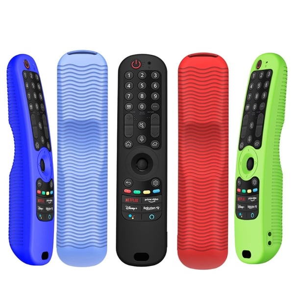 LG Magic Remote 2021 MR21 silikoneovertræk med bølgemønster - Babyblå