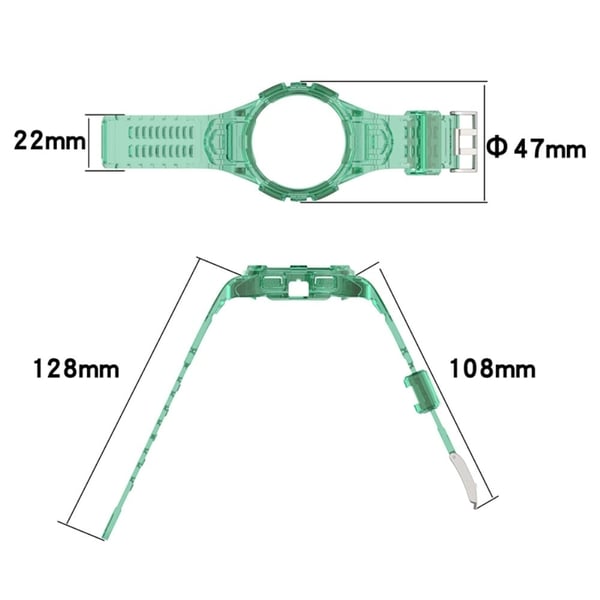 Samsung Galaxy Watch 5 / 4 (44mm) urrem med cover - Elfenbenshvid