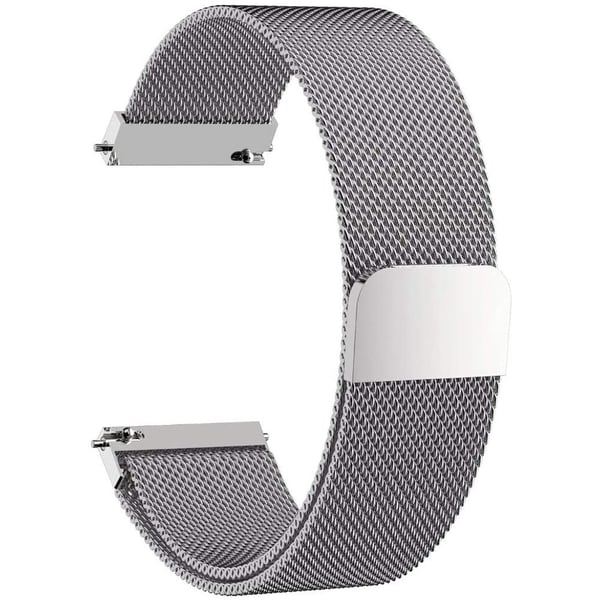 Kult milanesisk rustfritt stål Garmin Forerunner 645 Music / 245 Music - Sølv