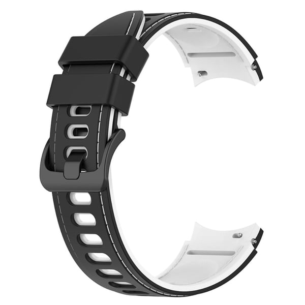 Samsung Galaxy Watch 5 / 4 / 3 silikone urrem - Sort / Hvid Samsung Galaxy Watch 5 / 4 / 3 silikone urrem - Sort / Hvid
