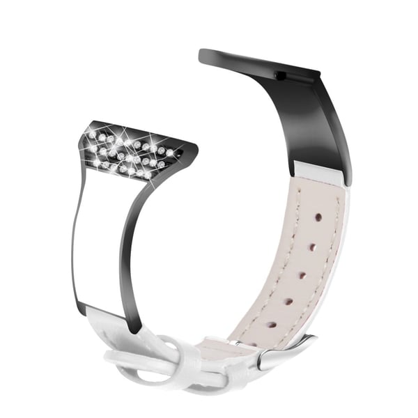 Honor MagicWatch 2 46 mm stilig strass + klokkerem i ekte skinn - Hvit