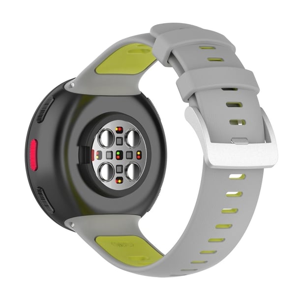 Polar Vantage V2 klockarmband i silikon med dubbla färger - Grå / Grön Polar Vantage V2 klockarmband i silikon med dubbla färger - Grå / Grön