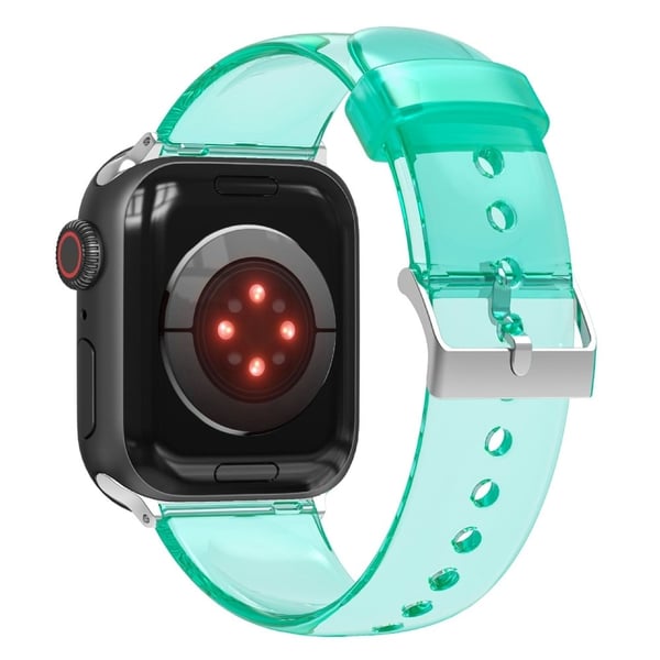 Apple Watch (41 mm) gjennomsiktig TPU-klokkerem - Gjennomsiktig Grønn