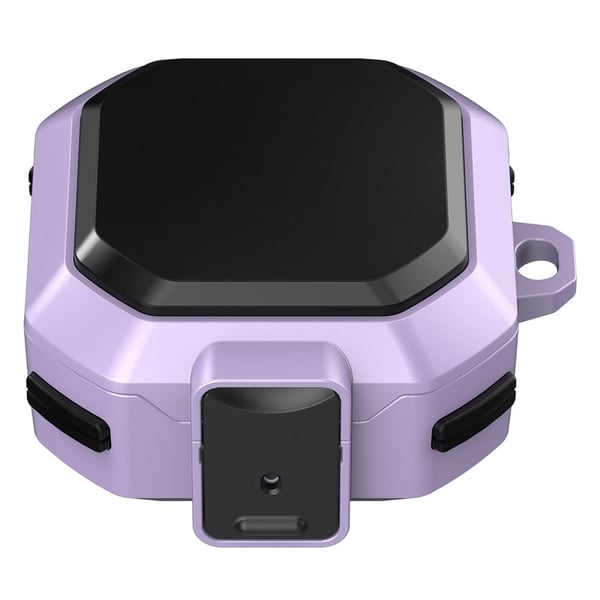 Samsung Galaxy Buds2 / Live / Pro beskyttelsesdeksel med kult design og spenne - Lilla / Svart Samsung Galaxy Buds2 / Live / Pro beskyttelsesdeksel med kult design og spenne - Lilla / Svart