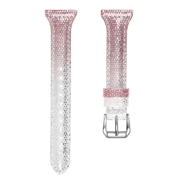 Garmin Vivomove 3 gradient farge kuskinn skinnklokkerem - Sølv / Rosa