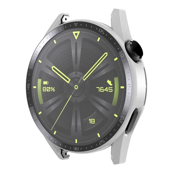 ENKAY Huawei Watch GT 3 (46 mm) galvanisert skaladeksel + herdet glass - Sølv
