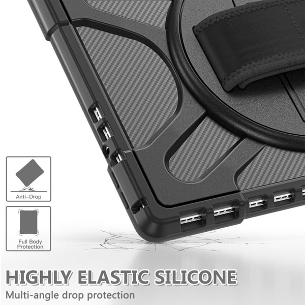 Microsoft Surface Pro 8 (8PX-00020) hybrid TPU-deksel med roterbart kickstand - Svart