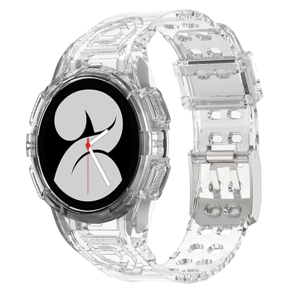 Samsung Galaxy Watch 5 / 4 (44mm) ranneke ja suojus - Läpinäkyvä