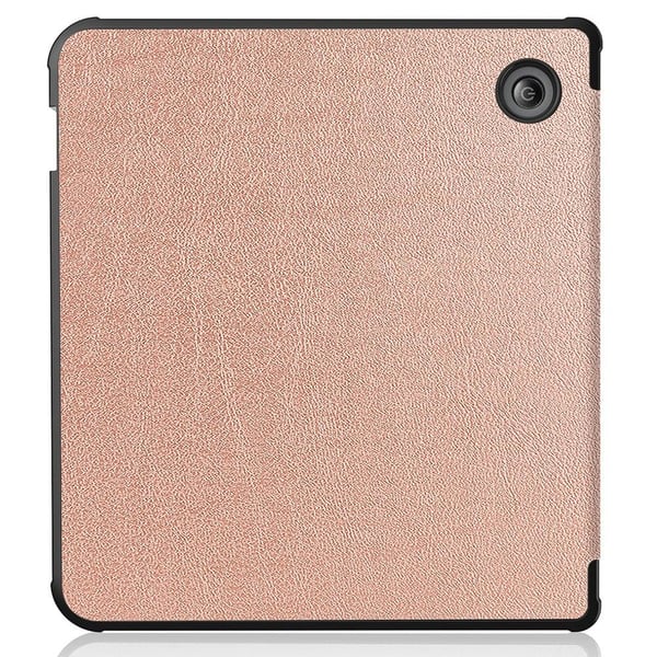 Kobo Libra 2 cool origami stand PU læder flip case - Rødguld