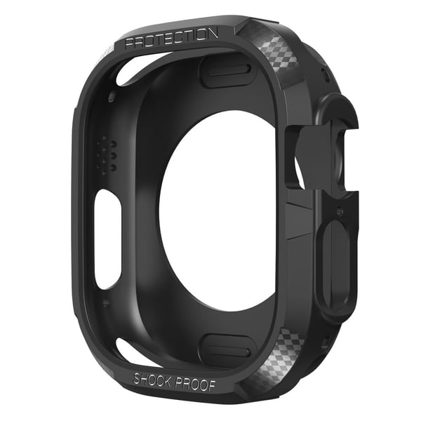 Apple Watch Ultra cabon fiber stil deksel - Svart