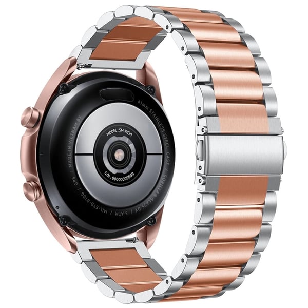 Urrem i rustfritt stål til Garmin Vivomove Luxe - Rose Gull / Sølv