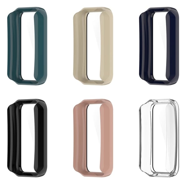 Oppo Band 2 cover with tempered glass screen protector - Ivory White
