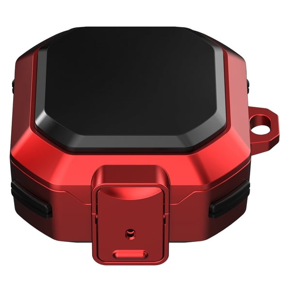 Samsung Galaxy Buds2 / Live / Pro beskyttelsesdeksel med kult design og spenne - Rød Samsung Galaxy Buds2 / Live / Pro beskyttelsesdeksel med kult design og spenne - Rød