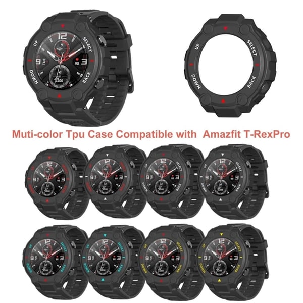 Amazfit T-Rex Pro TPU-ramme - Gul / Rød