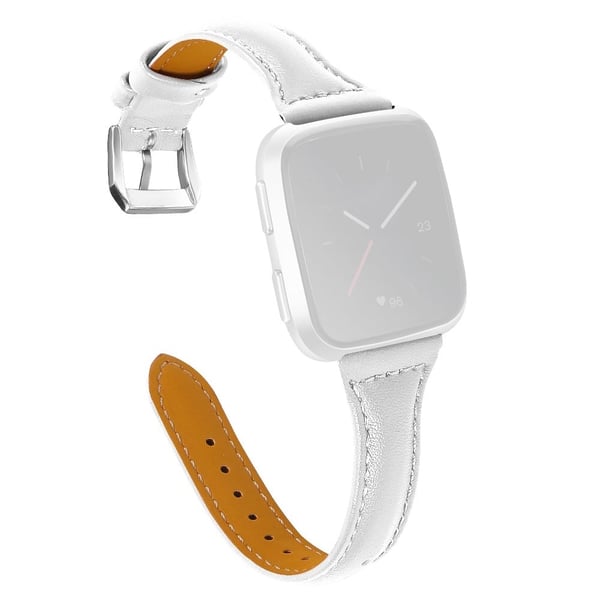 Fitbit Versa 2 / Versa Lite / Versa simple aito nahkakellon hihna - Valkoinen