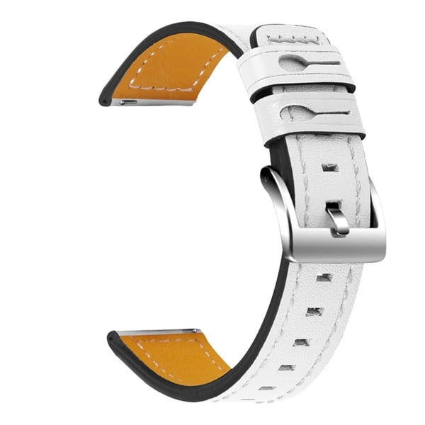 Huawei Watch GT 2 42mm / Watch 2 Cowhide skinnklokkerem - Hvit