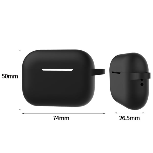 AirPods Pro 2 silikonetui med ringspenne - Lysegrå