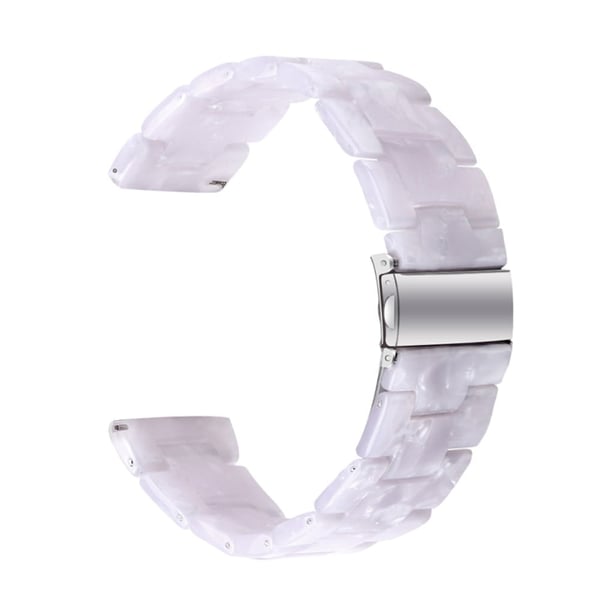 20 mm Garmin Vivomove 3 urrem i resin - Perle Hvid