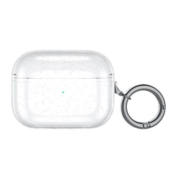 AirPods Pro 2 glitrende etui med spænde - Transparent AirPods Pro 2 glitrende etui med spænde - Transparent