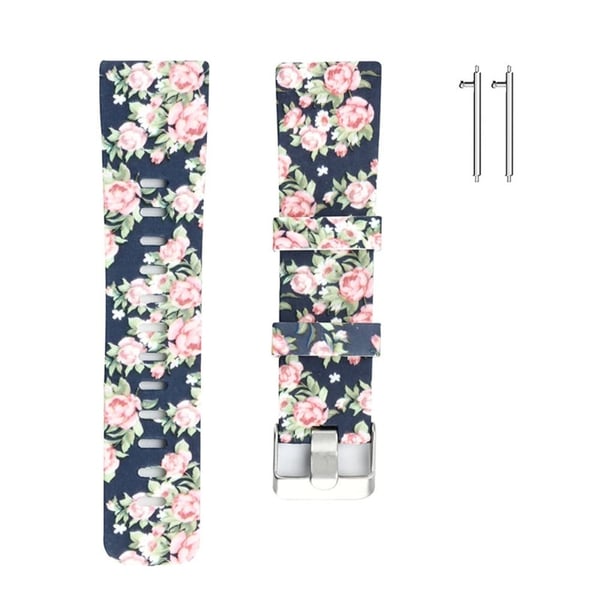 Kule mønster silikonklokkerem for Haylou Solar LS05 / Xiaomi Mi Watch Color - Rosa Blomster
